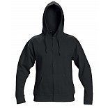 Pracovní mikina na zip s kapucí NAGAR, černá