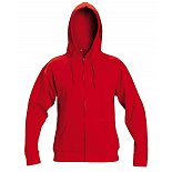 Pracovní mikina na zip s kapucí NAGAR, červená