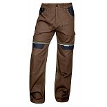 Prodloužené montérkové pracovní pasové kalhoty COOL TREND, hnědo/černé