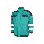 Reflexní montérková pracovní blůza COOL TREND, zeleno/černá