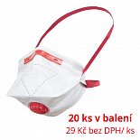 Respirátor E-830V FFP3 NR s ventilkem, skládaný, 20 ks
