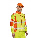 Softshellová výstražná bunda CRV LATTON, HV žluto-oranžová