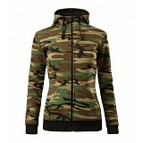 další vyobrazení Dámská maskovaná mikina Malfini CAMO ZIPPER C20, zeleno-hnědá