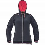 další vyobrazení Dámská pracovní mikina KNOXFIELD LADY, antracit/červená