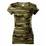 další vyobrazení Dámské maskované triko Malfini CAMOUFLAGE C22, zeleno-hnědé