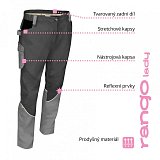 další vyobrazení Dámské montérkové kalhoty CHAMEO RANGO LADY, tm.šedá/sv.šedá