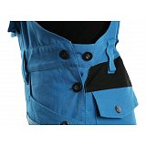 další vyobrazení Dámské montérkové kalhoty s laclem CXS STRETCH,středně modrá-černá