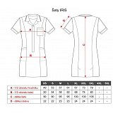 další vyobrazení Dámské zdravotnické šaty IRIS, 100% bavlna, bílá/zelená