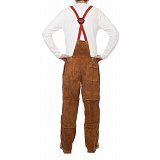 další vyobrazení Kožené svářečské kalhoty s náprsenkou WELDAS Lava Brown, vel.M-XL