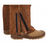 další vyobrazení Kožené svářečské kalhoty s náprsenkou WELDAS Lava Brown, vel.M-XL