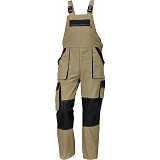 další vyobrazení Letní montérkové pracovní kalhoty s laclem MAX SUMMER, písková/černá