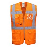 další vyobrazení Manažerská výstražná oranžová síťovaná vesta Portwest MADRID