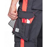 další vyobrazení Montérkové kalhoty s laclem Ardon NEON, šedo-červené