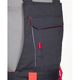 další vyobrazení Montérkové kalhoty s laclem Ardon NEON, šedo-červené