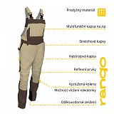 další vyobrazení Montérkové laclové kalhoty CHAMEO RANGO, béžová/hnědá	