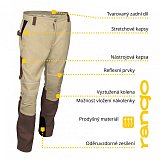 další vyobrazení Montérkové pasové kalhoty CHAMEO RANGO, béžová/hnědá	