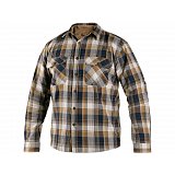 další vyobrazení Pánská flanelová košile s dlouhým rukávem TIM, modro-žlutá