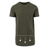 další vyobrazení Pánské prodloužené triko Shaped Long Tee, olivové