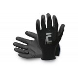 další vyobrazení Povrstvené pracovní rukavice EMBERIZA, černá