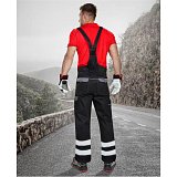 další vyobrazení Reflexní montérkové pracovní kalhoty s laclem COOL TREND, černo/šedé