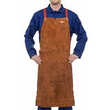 další vyobrazení Svářečská zástěra WELDAS Lava Brown, 122x60cm