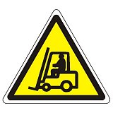 další vyobrazení Tabulka Nebezpečí střetu s vozíkem, 20x20cm, samolepka