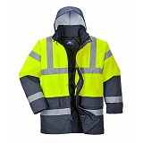 další vyobrazení Zimní nepromokavá bunda Portwest Hi-Vis Contrast Traffic, žlutá/navy