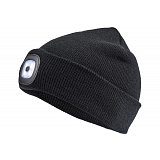 další vyobrazení Zimní pletená čepice s LED lampou DEEL LED, černá