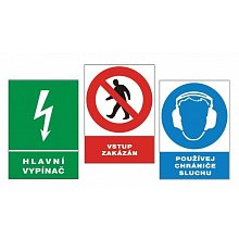 Bezpečnostní tabulky, výstražné pásky